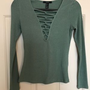 NWOT Green Long Sleeve